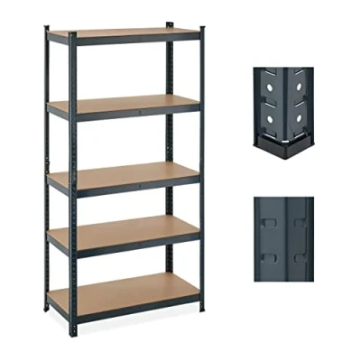 Afbeelding van Relaxdays stellingkast staal stellingrek berging met 5 planken opbergrek garage