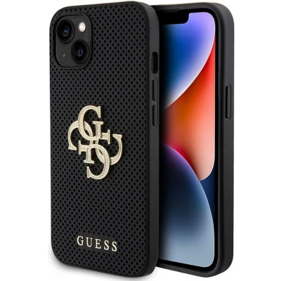 Afbeelding van Guess Perforated 4G Back Case Geschikt voor Apple iPhone 15 (6.1&quot;) Zwart