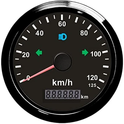 Afbeelding van ELING Universele GPS Snelheidsmeter 0 125km/h Kilometerstand 3 3/8 inch (85mm) Met Backlight 9 32V