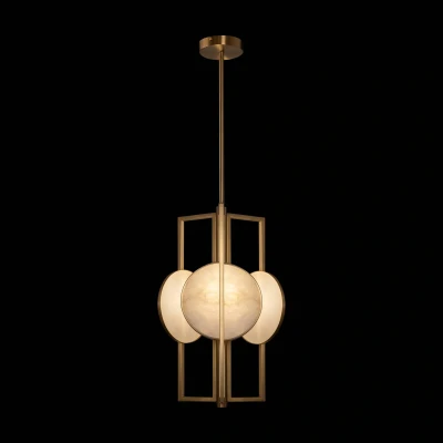 Afbeelding van Maytoni Marmo hanglamp in goud, 3 lamps