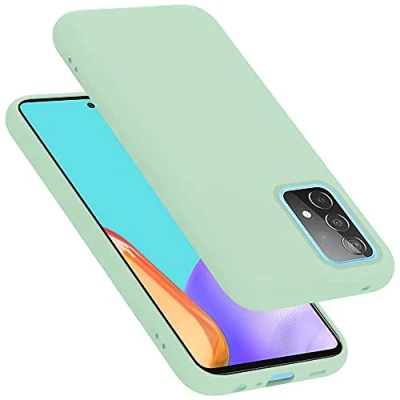 Afbeelding van Cadorabo Hoesje geschikt voor Samsung Galaxy A52 (4G / 5G) A52s Case in LIQUID LICHT GROEN Beschermhoes TPU silicone