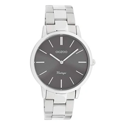 Afbeelding van OOZOO C20030 Horloge Vintage staal zilverkleurig grijs 38 mm