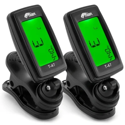 Afbeelding van TIGER T 47 Clip On tuner Digitale chromatische voor akoestisch, elektrisch, basgitaren, banjo, ukelele, viool, 2 delige set