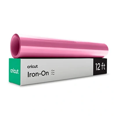 Afbeelding van Cricut Opstrijkbaar Roze 3,6 m (12ft) Warmteoverdracht Vinyl Roll (HTV) voor gebruik met alle snijmachines