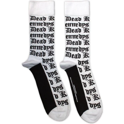 Afbeelding van Dead Kennedys Gothic Logo Pattern Enkelsokken Wit