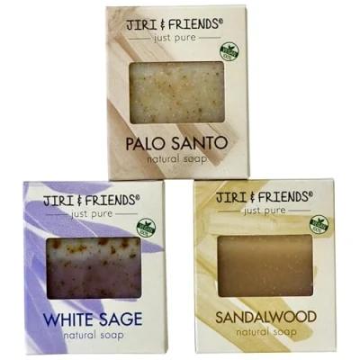 Afbeelding van Jiri &amp; Friends natuurlijke zepen Palo Santo, Witte Salie en Sandelwood