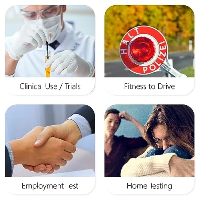 Afbeelding van 5x LuxmedIQ drugstest Multi 8 urine drugtest voor cannabis cocaïne amfetamine ecstasy opiaat methamphetamine methadon oxazepam