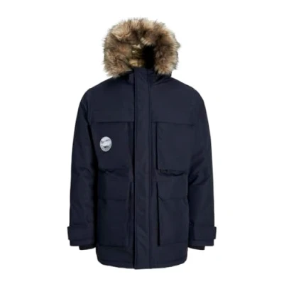 Afbeelding van Jack &amp; Jones Jjstar Jacket Parka, Heren, Maat: Large, Dark navy