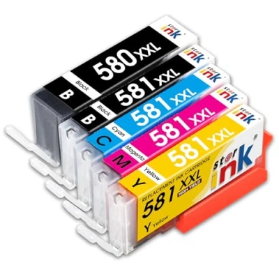 Afbeelding van CLI 581 PGI 580 XXL cartridges voor Canon Multipack TR8550 inktcartridges Pixma TS705 TS6350 TS8350 TS8250 TS6150 TR7550 TS9550 TS6151 TR888888888 TR888 TR88 500 (Verpakking van 5 stuks