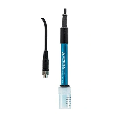 Afbeelding van Apera Instruments 201T S 3 in 1 gecombineerde pH elektrode met temperatuursensor, 8 pins aansluiting voor 400 serie (meetbereik: pH: 0 14; temperatuur: 80 C)
