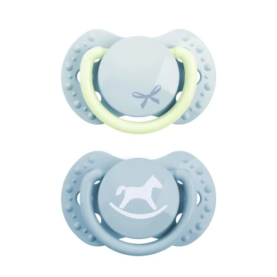 Afbeelding van Difrax Fopspeen Dynamic Newborn Blue Babyshower