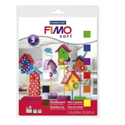 Afbeelding van Fimo soft set basisset 9 halve blokken