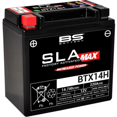 Afbeelding van Bs Battery Btx14h Sla Max 12v 220 A Accu Zwart