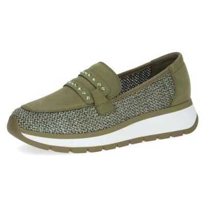 Afbeelding van CAPRICE Dames 9 24704 42 platte slipper, kaki comb, EU, Khaki Kam, EU