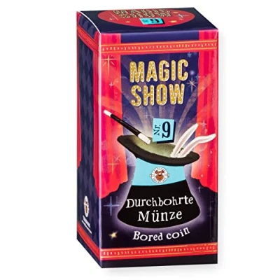 Afbeelding van TRENDHAUS 957818 Magic Show nr. 9 [doorboorde munt], Verbluffende goocheltrucs voor kinderen vanaf 6 jaar, incl. online video&#039;s, truc