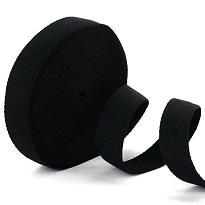 Afbeelding van Trimit 10mtr rol van 40mm zwart katoenen singelband, mix