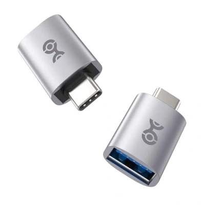 Afbeelding van Cable Matters 2 Pack, 10Gbps USB C naar Adapter Male to Female voor supersnelle gegevensoverdracht en snel opladen, omkeerbare C, iPhone 16/15, iPad Pro, Galaxy S23