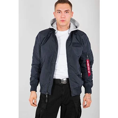 Afbeelding van Alpha Industries HOOD Bomberjacks, Heren, Maat: 3XL, Rep blue