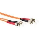Afbeelding van ACT RL1050 Glasvezel Patchkabel Duplex LSZH ST/ST 62.5/125 Multimode 62.5/125µm OM1 50 meter