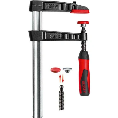 Afbeelding van Bessey TG100S14 2K Smeedijzeren schroefklem TG 1000/140 Spanbreedte (max.):1000 mm Afm. werkbereik:140
