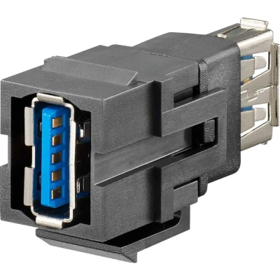Afbeelding van USB Keystone A 3.0 Adapter, Koppeling, dubbel KMK sw 17010660 Rutenbeck 1 stuk(s)
