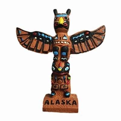 Afbeelding van 3D Alaska totem paal USA koelkast Magneet, Huis &amp; Keuken Decoratie magnetische sticker magneet toeristische souvenir geschenk