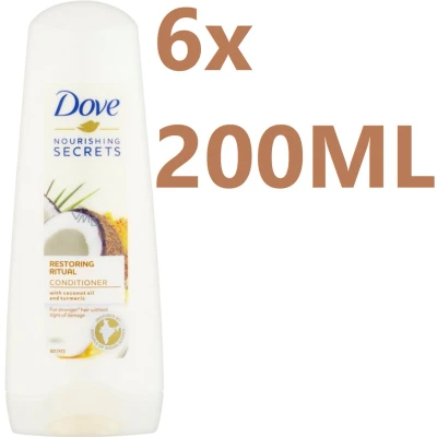Afbeelding van 6x Dove Conditioner Restoring Ritual Kokosolie &amp; Kurkuma 200ml