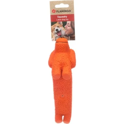Afbeelding van Flamingo honna, hondje, oranje, 10,5 x 28,2 8 cm, met squeaker