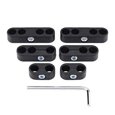 Afbeelding van EBTOOLS Hole Separators, 7mm 8mm Spark Plug Wire Separators Dividers Looms Geschikt voor &amp; (Twee Kleuren Optioneel) default Zwart