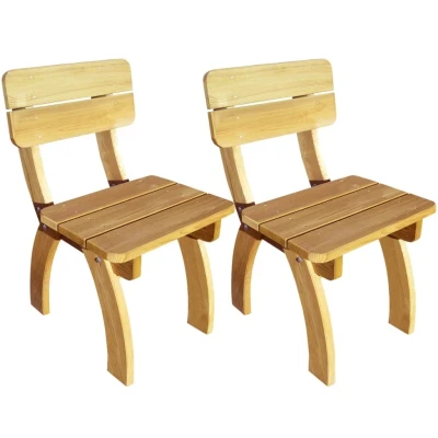 Afbeelding van Tuinstoelen 2 st geïmpregneerd grenenhout