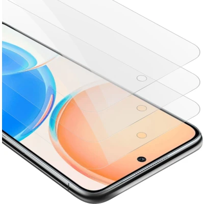 Afbeelding van Cadorabo 3x Screenprotector geschikt voor Honor X8 Beschermende Pantser Film in KRISTALHELDER Getemperd (Tempered) Display beschermend glas 9H hardheid met 3D Touch