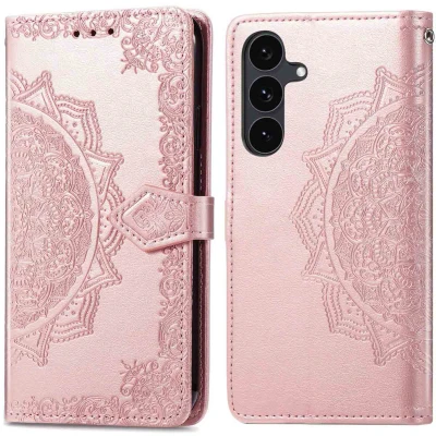 Afbeelding van Samsung Galaxy S25 FE Hoesje Kunstleder imoshion Bookcase Rosé goud Telefoonhoesje