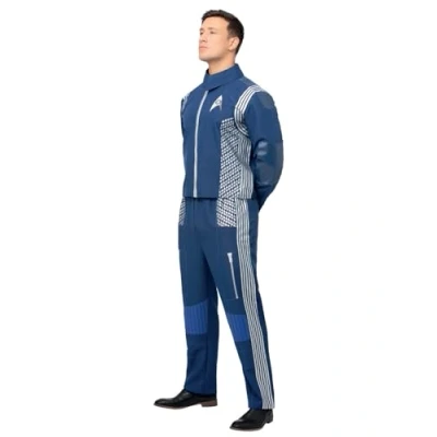 Afbeelding van Smiffy&#039;s Star Trek Kostuum Discovery Science Uniform Fleet Man Blauw Medium Carnavalskleding Verkleedkleding