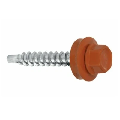 Afbeelding van Boorschroeven 4,8 х 55 mm 200 stuks RAL: 8004 koperbruin schroeven trapeziumplaatschroeven