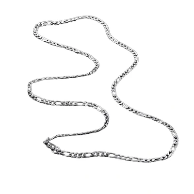 Afbeelding van Ketting figaro schakel staal 55cm 4mm zilverkleurig