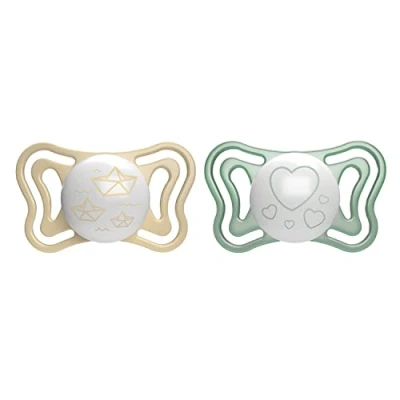 Afbeelding van Chicco PhysioForm Light Lumi, lichte fopspeen in het donker, 2 6 maanden, siliconen zuiger, bevordert de juiste ontwikkeling van mond, stuks, neutraal