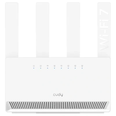 Afbeelding van Cudy Dual Band BE3600 Wi Fi 7 Router WR3600E 4 Gigabit poorten, 2,0 GHz Quad Core, Antennes VPN clients &amp; Server, APP, Cloud Control