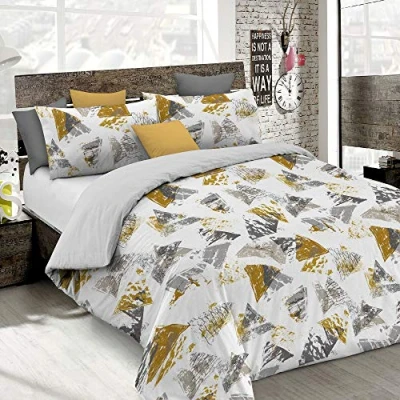 Afbeelding van Italian Bed Linen Dekbedovertrek Mode, Urban Giallo, Eenpersoons
