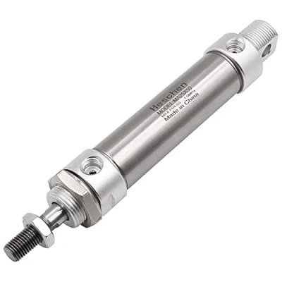 Afbeelding van Heschen RVS Mini Pneumatische Luchtcilinder MA 25x50 Bore 25mm Stroke 50mm Single Rod Double Acting