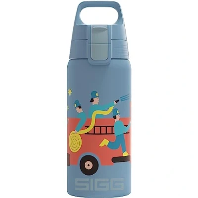 Afbeelding van Sigg Geïsoleerde kinderwaterfles Shield One Therm Geschikt voor koolzuurhoudende dranken Lekvrij Vaatwasmachinebestendig BPA vrij 90% gerecycled roestvrij staal 0,5L