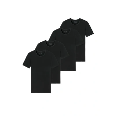 Afbeelding van Schiesser 4PACK Hemd, Heren, Maat: Small, Schwarz
