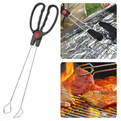 Afbeelding van Cheqo® Barbecue Tang 36 cm Vleestang BBQ Hittebestendig Roestvrij Staal Keukentang Serveertang Ideaal voor Grillen