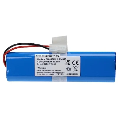 Afbeelding van vhbw Accu compatibel met 360 S6 stofzuiger (2600mAh, 14,4V, Li Ion)