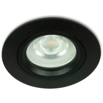 Afbeelding van LED Mini inbouwspot Willy Rond Zwart Extra Warm Wit Niet Dimbaar 3.4W Integral