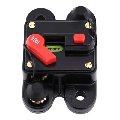 Afbeelding van 100A Miniatuur Stroomonderbreker DC12 24V Audio Terugstelbare Zekering Breaker voor Auto Boot Fiets Stereo