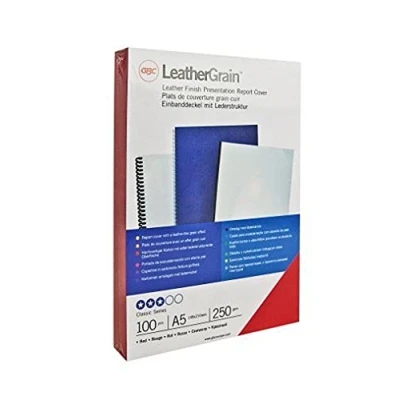 Afbeelding van Gbc Omslag A4 Lederprint 250 Gram Rood (25 Stuks) per 20