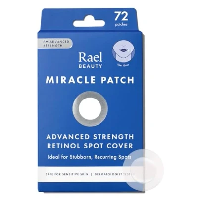 Afbeelding van Rael Pimple Patches met Retinol, Miracle Retinol Spot Cover Korean Skincare, Hydrocolloïde Acnepleisters, Gezicht Stickers, PM Geavanceerde Behandeling, Vegan &amp; Dierproefvrij (72 stuks)