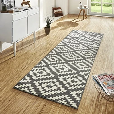 Afbeelding van Loper Nordic 80x350cm Grijs 123vloerkleed.nl is de online webshop voor vloerkleden en woonaccessoires.