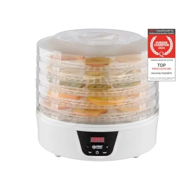Afbeelding van TZS First Austria Voedseldroger, Dehydrator 5 Laags, 380W Wit