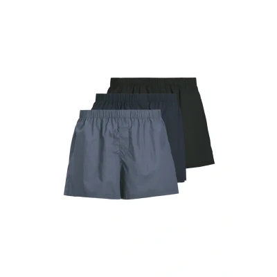 Afbeelding van Jack &amp; Jones Heren Wijde Boxershorts Geweven Katoen JACMILANO 3 Pack Donkerblauw/Zwart Maat 5XL